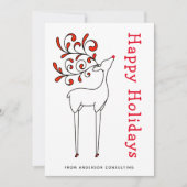 Moderne eenvoudige rode Prettige feestdagen Feestdagenkaart (Voorkant)