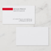 Moderne eenvoudige, rode, witte professional visitekaartje (Voorkant / Achterkant)