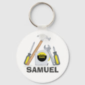 Moderne, eenvoudige, roestelijke whimsical-gereeds sleutelhanger (Voorkant)