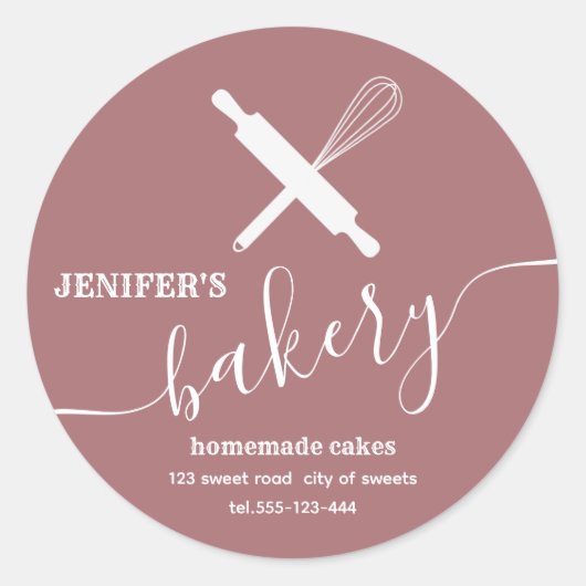 Moderne, eenvoudige rolpinnen, whisky Cla Ronde Sticker (Voorkant)