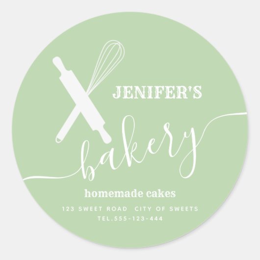 Moderne, eenvoudige rolpinnen, whiskyklasse ronde sticker (Voorkant)