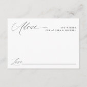 Moderne eenvoudige Romantische bruiloft Advieskaart (Voorkant)