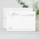 Moderne eenvoudige Romantische bruiloft Advieskaart<br><div class="desc">Elegant & Modern Wedding Advice Kaart: Deze kaart biedt uw gasten een lege ruimte om advies of wensen in te vullen. Het heeft een romantische kalligrafie en een moderne look.</div>