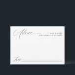 Moderne eenvoudige Romantische bruiloft Advieskaart<br><div class="desc">Elegant & Modern Wedding Advice Kaart: Deze kaart biedt uw gasten een lege ruimte om advies of wensen in te vullen. Het heeft een romantische kalligrafie en een moderne look.</div>
