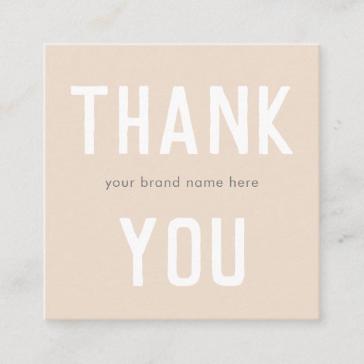 Moderne, eenvoudige room Hartelijk dank voor klein Kortingskaartje (Voorkant)