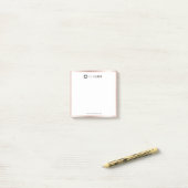 Moderne, eenvoudige roos gouden grensonderneming l post-it® notes (Op bureau)