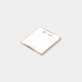 Moderne, eenvoudige roos gouden grensonderneming l post-it® notes (Schuin)