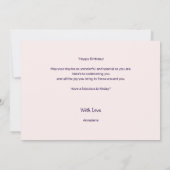 Moderne Eenvoudige Roze Ballonnen Gelukkige Verjaa Kaart (Achterkant)