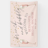 Moderne, eenvoudige roze brunch en stomp vrijgezel spandoek (Verticaal)