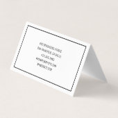 Moderne, eenvoudige, roze en zwarte Visitekaartjes (Achterkant)