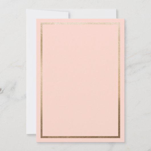 Moderne Eenvoudige Roze Gouden Ster Border Bat Mit Kaart (Achterkant)