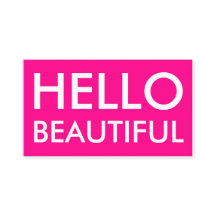 Moderne, eenvoudige roze hallo mooie visitekaartje