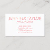 Moderne, eenvoudige roze hallo mooie visitekaartje (Achterkant)