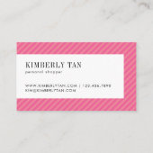 Moderne Eenvoudige roze Hallo Script Name Typograf Visitekaartje (Achterkant)