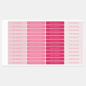 Moderne eenvoudige roze meisjesdichte waterdichte  labels (Vel)