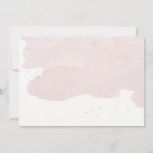 Moderne eenvoudige roze penseelstreken Waterverf w Kaart (Achterkant)