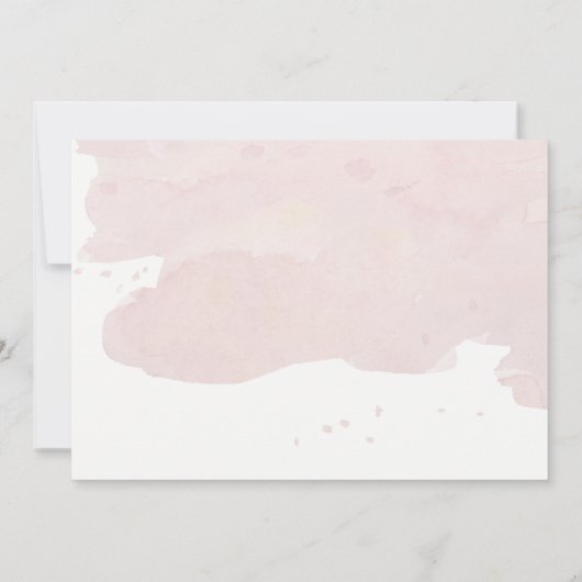 Moderne eenvoudige roze penseelstreken Waterverf w Kaart (Achterkant)