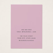 Moderne Eenvoudige Roze Sieraden Oorbel Display Ka Visitekaartje (Achterkant)
