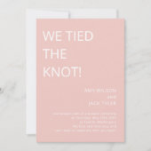 Moderne Eenvoudige Roze Trouwkaart Kaart (Voorkant)