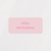 Moderne eenvoudige roze waslabels voor meisjes labels (Design 1)