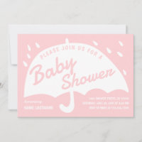 Moderne, eenvoudige roze, witte, multipele Baby sh