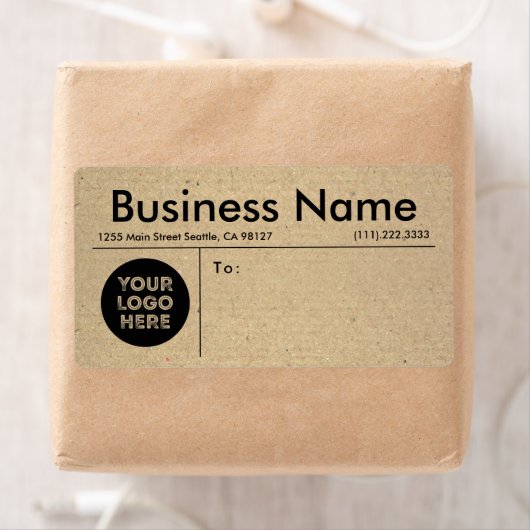 Moderne, eenvoudige Rustic Kraft Business Logo Shi Etiket (Insitu)