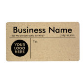 Moderne, eenvoudige Rustic Kraft Business Logo Shi Etiket (Voorkant)