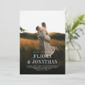 Moderne Eenvoudige Rustieke Country Chic Fotobruil Kaart (Staand voorkant)