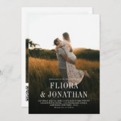 Moderne Eenvoudige Rustieke Country Chic Fotobruil Kaart (Voorkant / Achterkant)