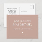 Moderne eenvoudige rustieke kamer We hebben verhui Aankondigingskaart (Voorkant / Achterkant)