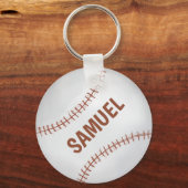 Moderne, eenvoudige Rustige Baseball Sports Custom Sleutelhanger (Voorkant)