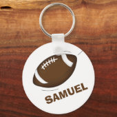 Moderne, eenvoudige Rustige Football Sports Custom Sleutelhanger (Voorkant)