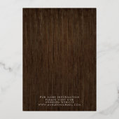 Moderne, eenvoudige, rustige Twinkle-bruiloft, beh Folie Uitnodiging (Achterkant)