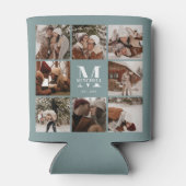 Moderne Eenvoudige Sage Groene Fotocollage Keepsak Blikjeskoeler (Achterkant)