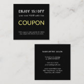 Moderne Eenvoudige Salon Korting Coupon (Voorkant / Achterkant)