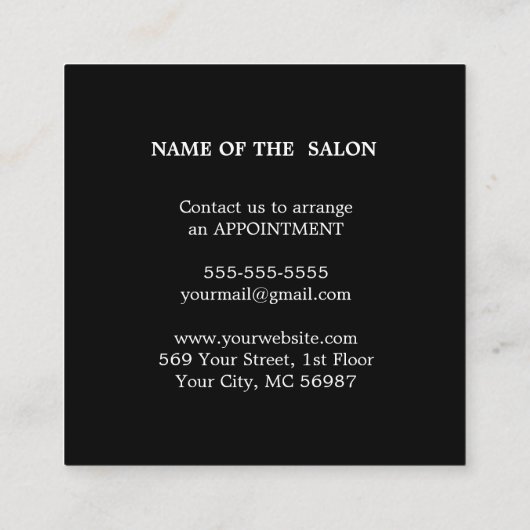 Moderne Eenvoudige Salon Korting Coupon (Achterkant)