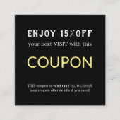 Moderne Eenvoudige Salon Korting Coupon (Voorkant)