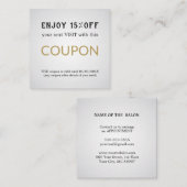 Moderne Eenvoudige Salon Korting Coupon (Voorkant / Achterkant)