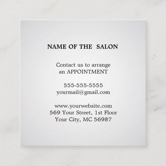 Moderne Eenvoudige Salon Korting Coupon (Achterkant)