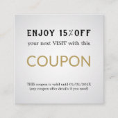 Moderne Eenvoudige Salon Korting Coupon (Voorkant)