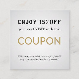 Moderne Eenvoudige Salon Korting Coupon