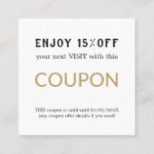 Moderne Eenvoudige Salon Korting Coupon (Voorkant)