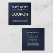 Moderne Eenvoudige Salon Korting Coupon (Voorkant / Achterkant)