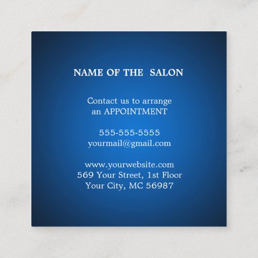 Moderne Eenvoudige Salon Korting Coupon (Achterkant)