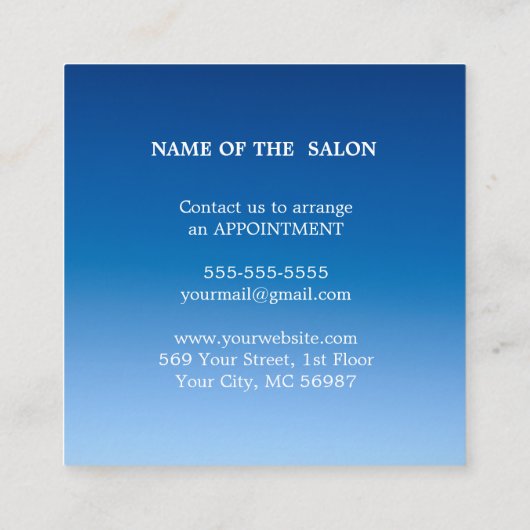 Moderne Eenvoudige Salon Korting Coupon (Achterkant)