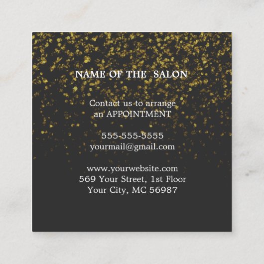 Moderne Eenvoudige Salon Korting Coupon (Achterkant)