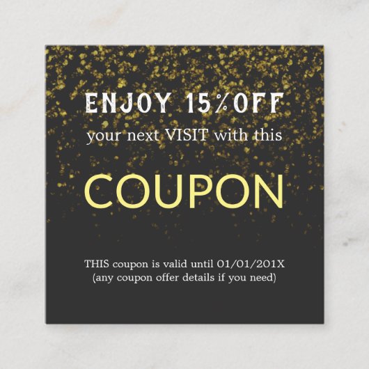 Moderne Eenvoudige Salon Korting Coupon (Voorkant)