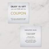 Moderne Eenvoudige Salon Korting Coupon (Voorkant / Achterkant)