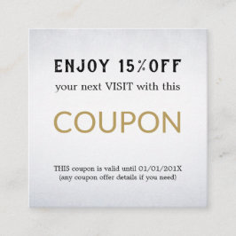 Moderne Eenvoudige Salon Korting Coupon