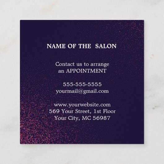 Moderne Eenvoudige Salon Korting Coupon (Achterkant)